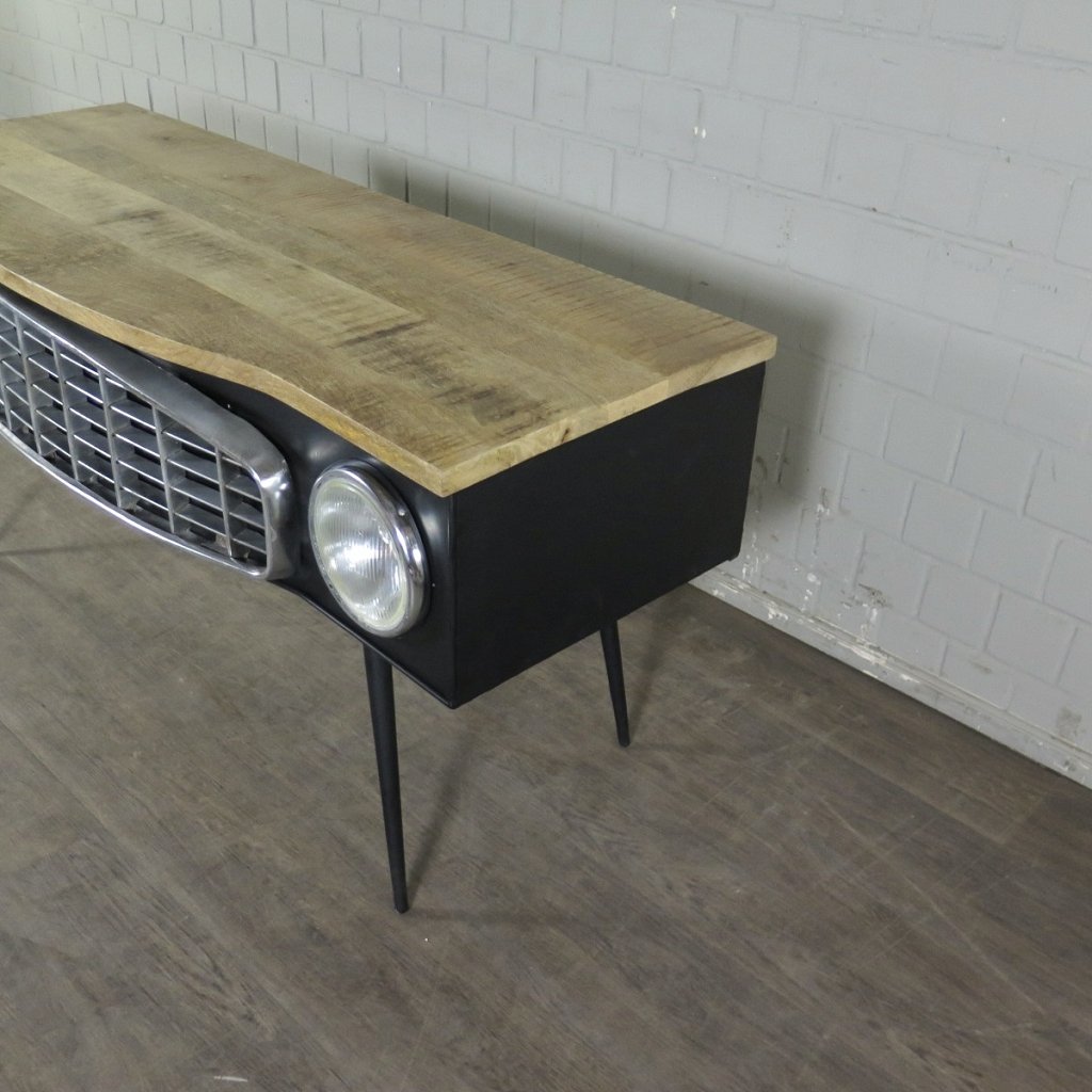 Schreibtisch Autofront Mangoholz 1,60 m x 0,60 m