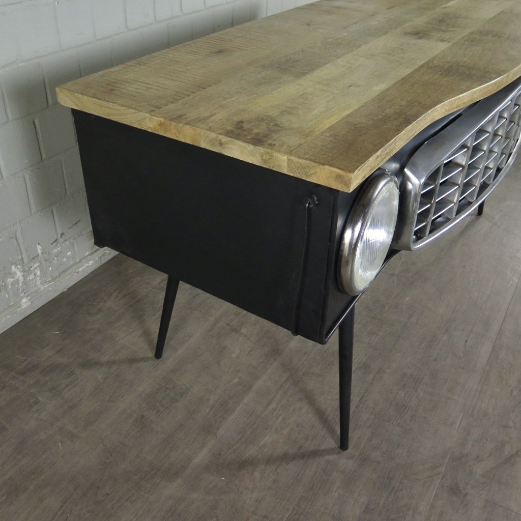 Schreibtisch Autofront Mangoholz 1,60 m x 0,60 m