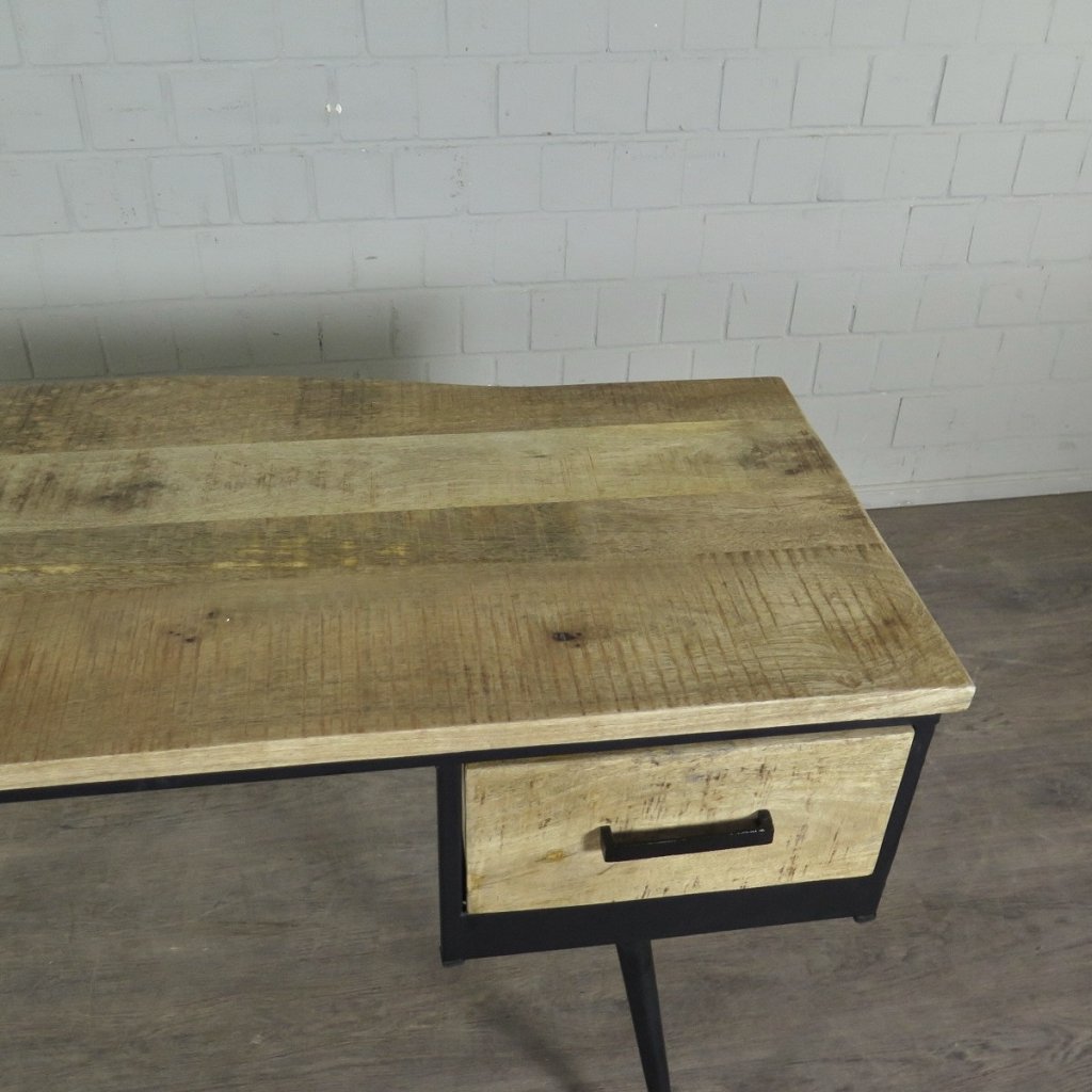 Schreibtisch Autofront Mangoholz 1,60 m x 0,60 m