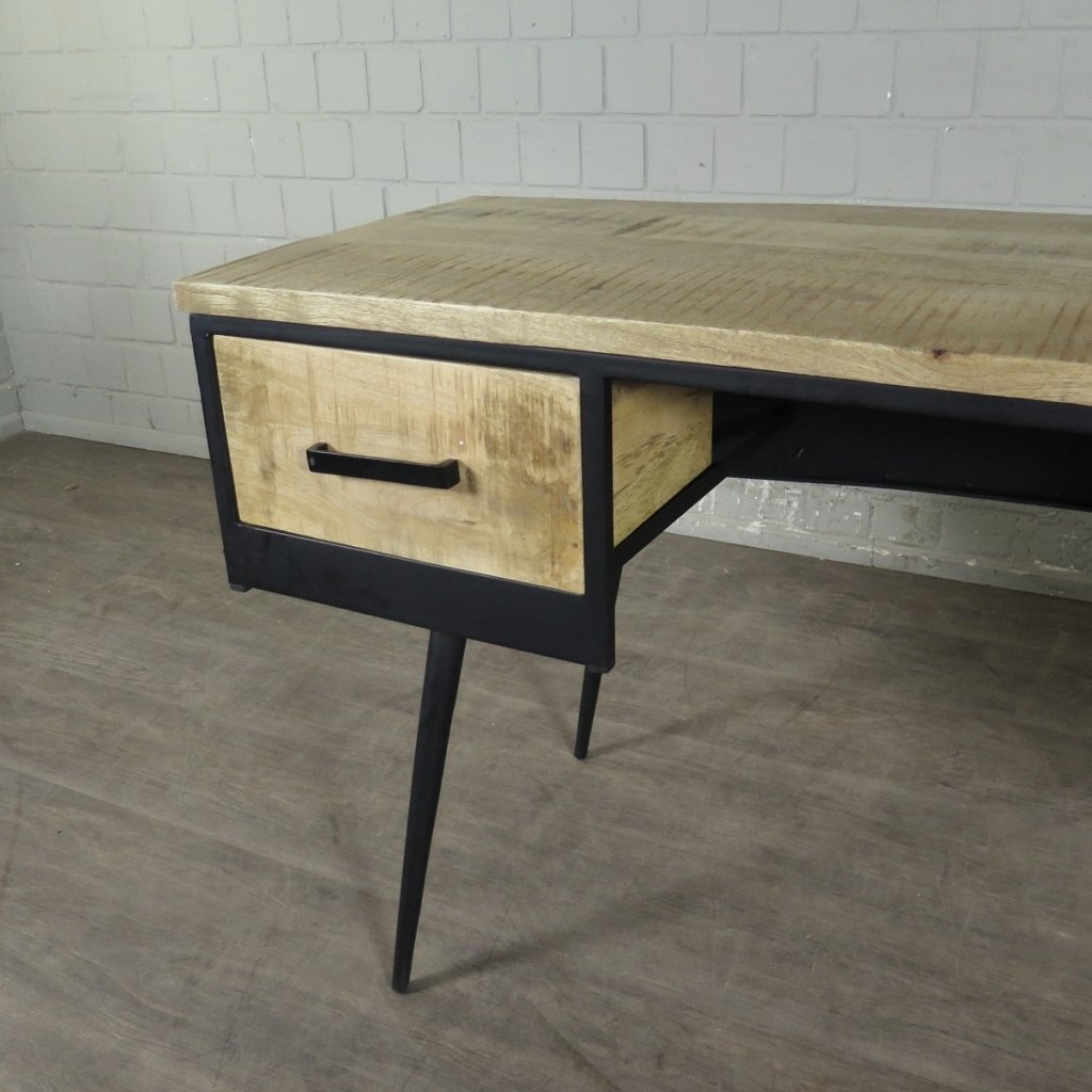 Schreibtisch Autofront Mangoholz 1,60 m x 0,60 m
