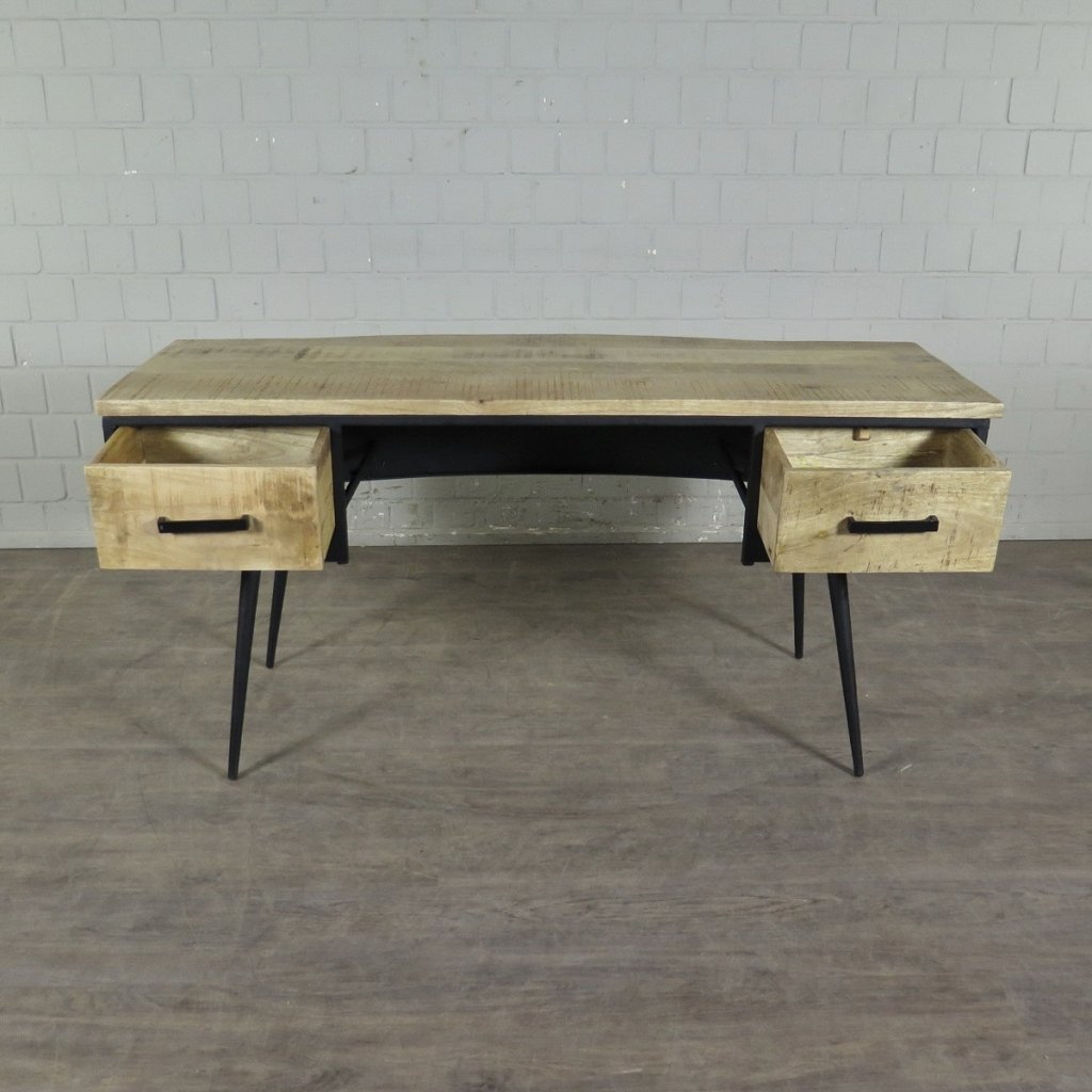 Schreibtisch Autofront Mangoholz 1,60 m x 0,60 m