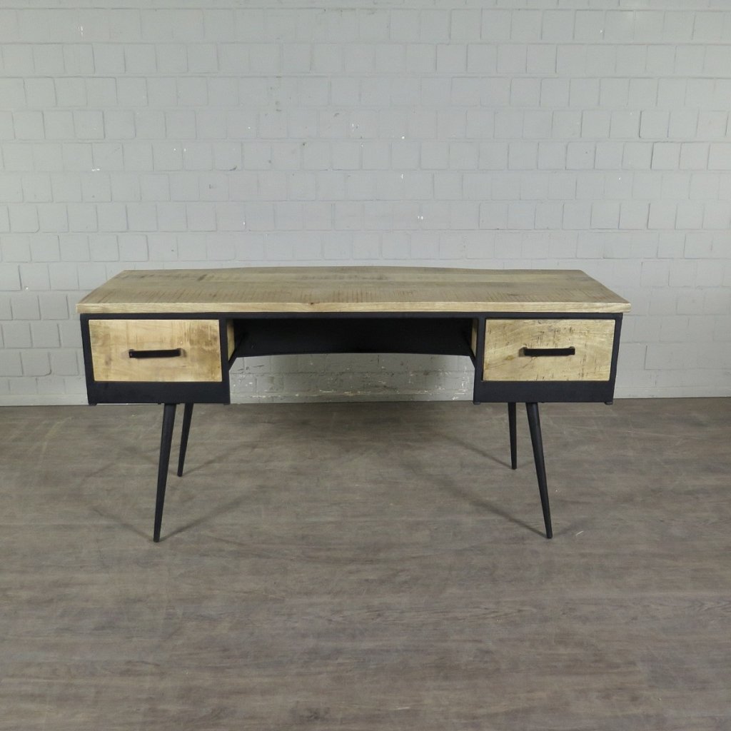 Schreibtisch Autofront Mangoholz 1,60 m x 0,60 m