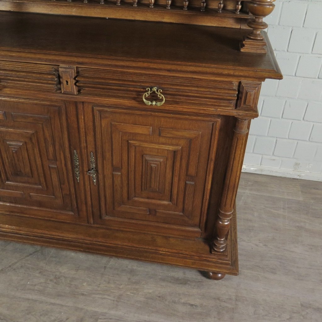 Buffetschrank Schrank Gründerzeit 1880 Eiche