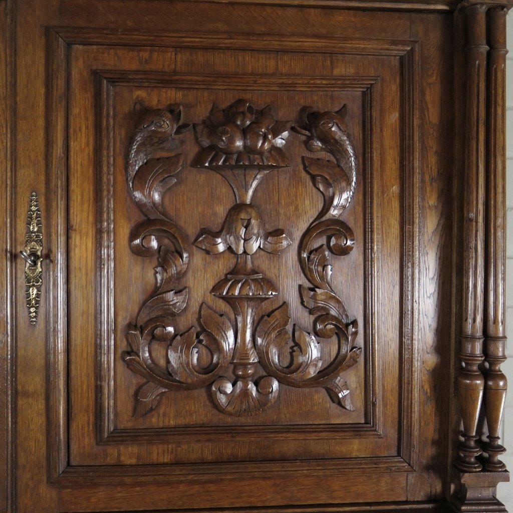 Buffetschrank Schrank Gründerzeit 1880 Eiche
