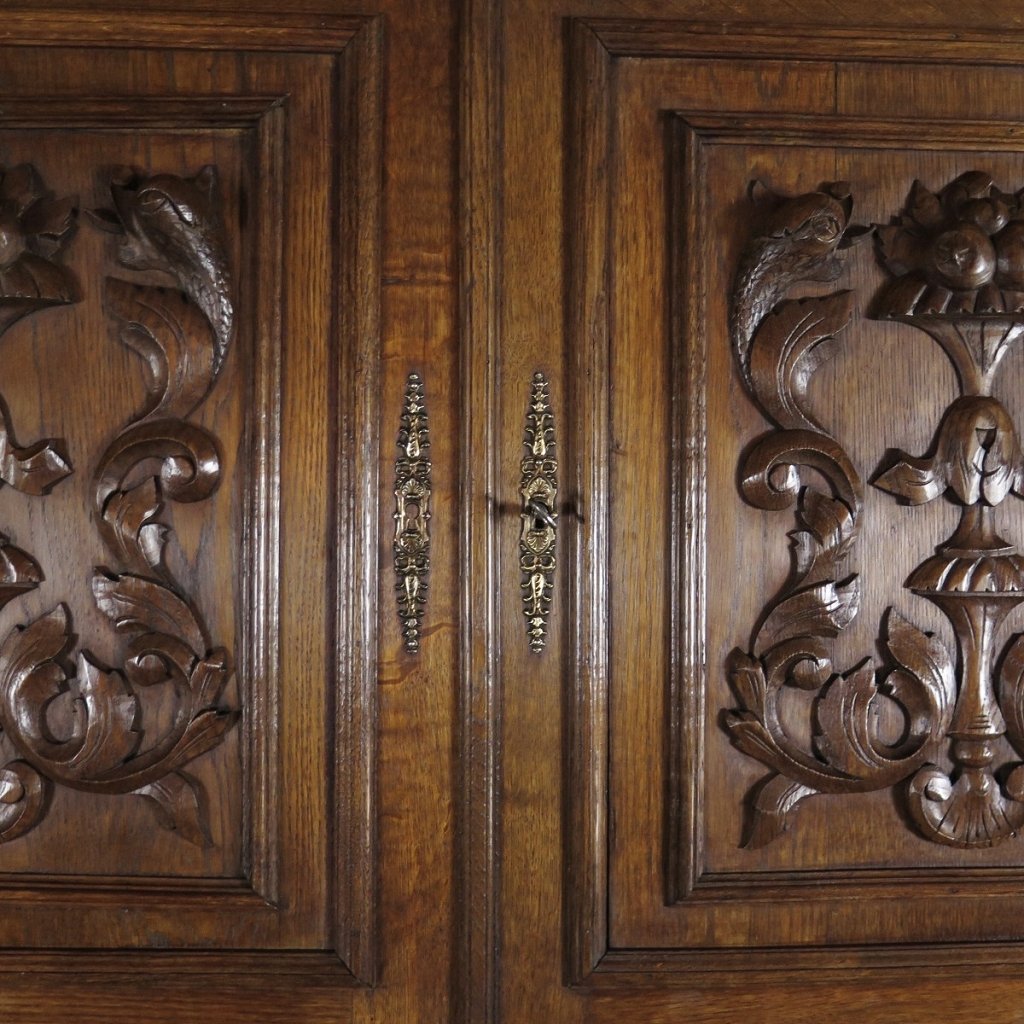 Buffetschrank Schrank Gründerzeit 1880 Eiche