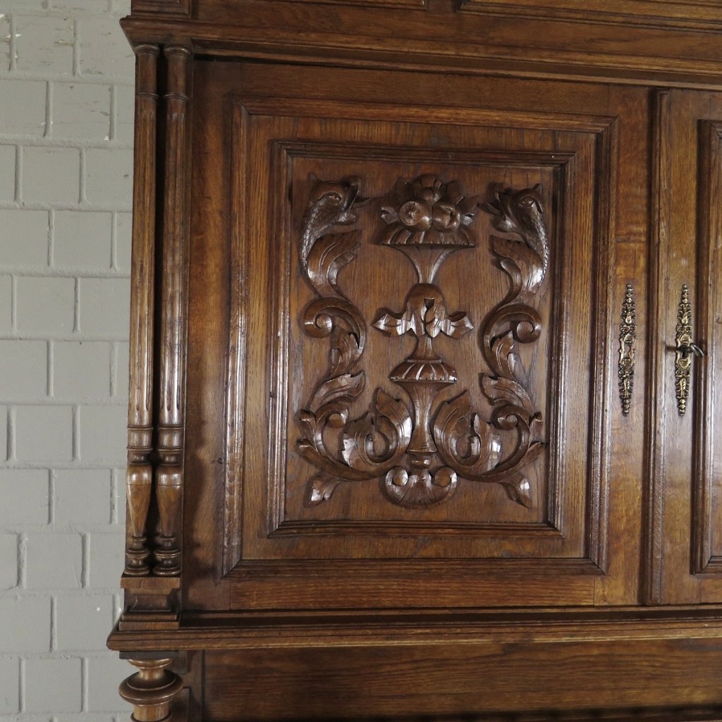 Buffetschrank Schrank Gründerzeit 1880 Eiche