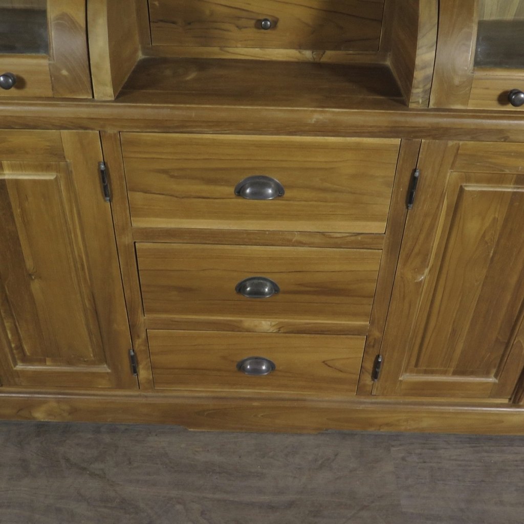 Buffetschrank Vitrine 2,00 m Teakholz