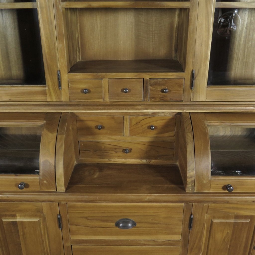 Buffetschrank Vitrine 2,00 m Teakholz