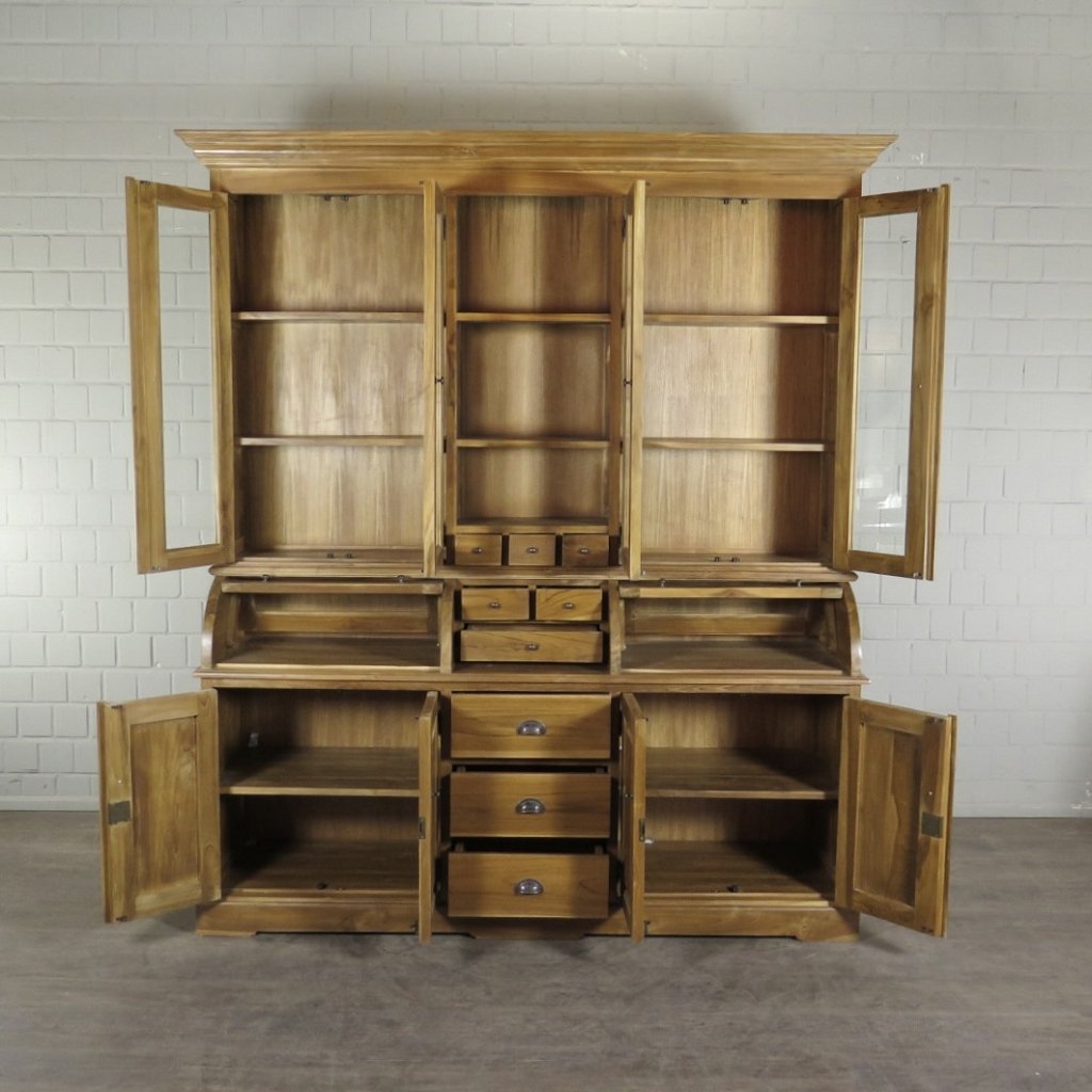 Buffetschrank Vitrine 2,00 m Teakholz