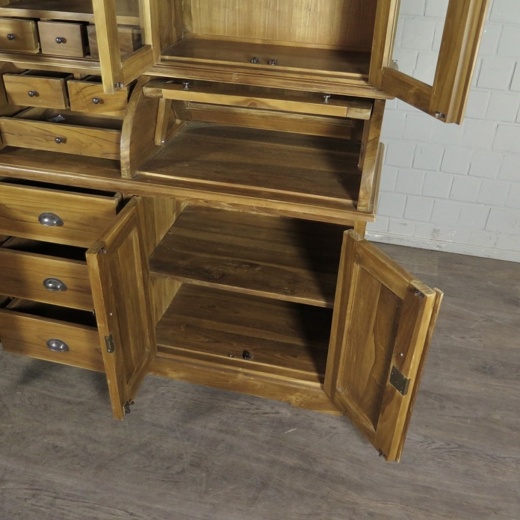 Buffetschrank Vitrine 2,00 m Teakholz