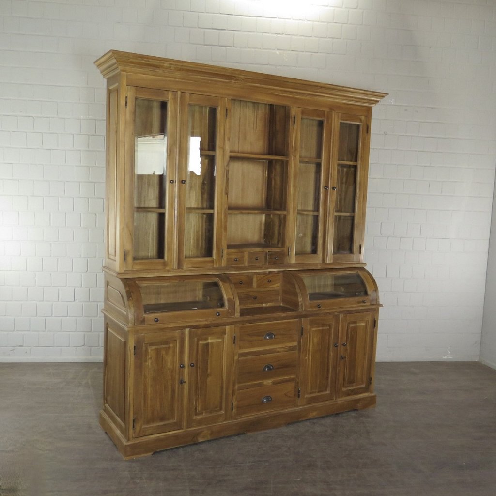 Buffetschrank Vitrine 2,00 m Teakholz