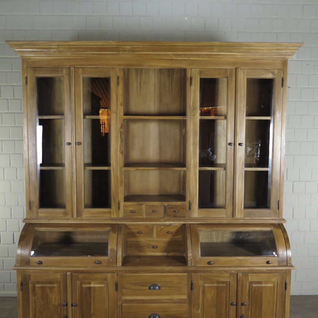 Buffetschrank Vitrine 2,00 m Teakholz