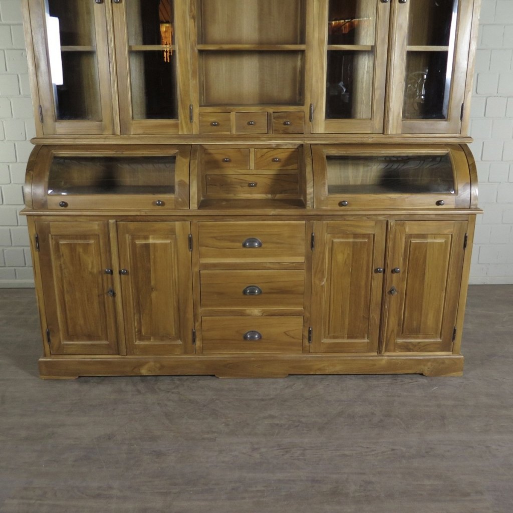 Buffetschrank Vitrine 2,00 m Teakholz