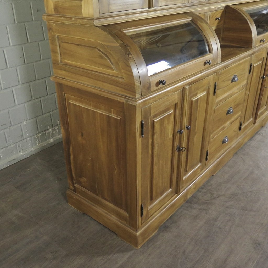 Buffetschrank Vitrine 2,00 m Teakholz