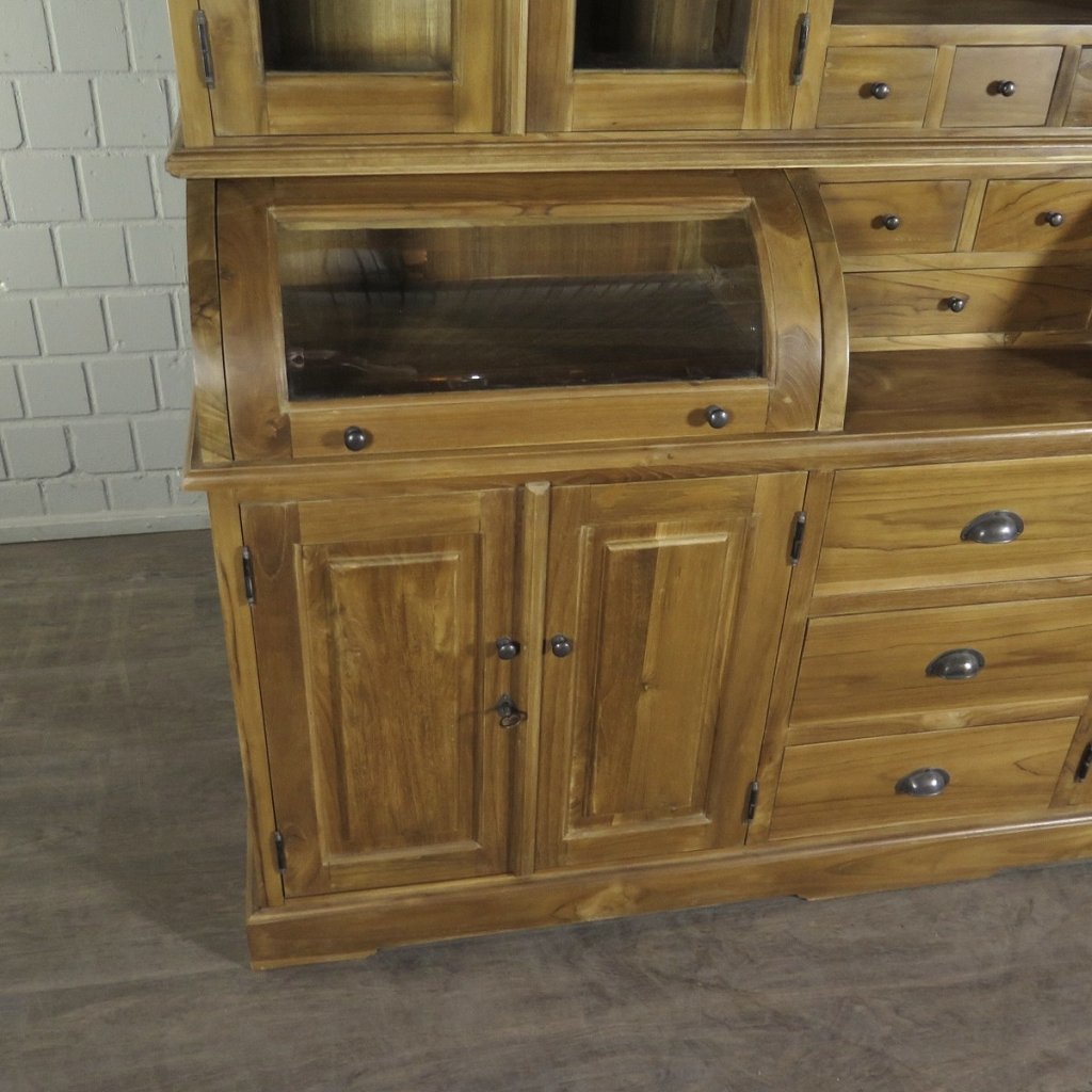 Buffetschrank Vitrine 2,00 m Teakholz