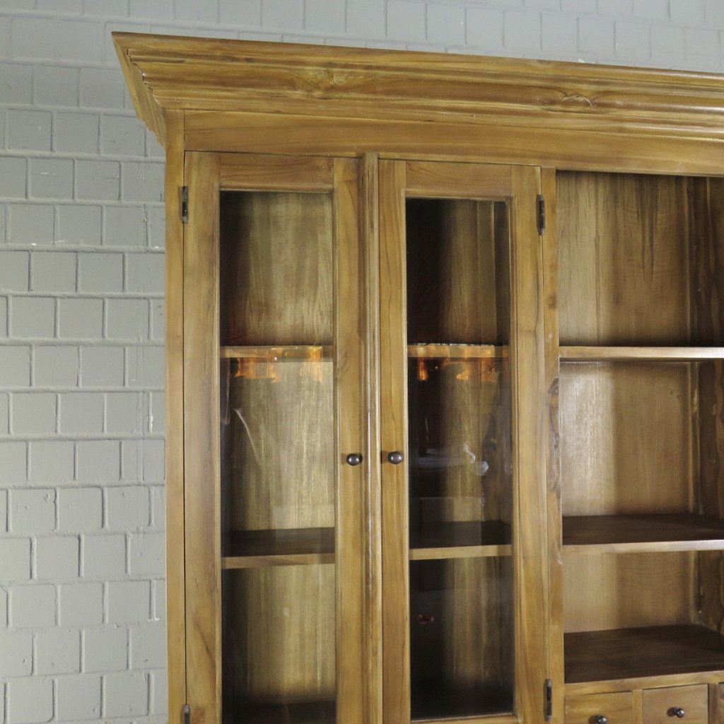 Buffetschrank Vitrine 2,00 m Teakholz