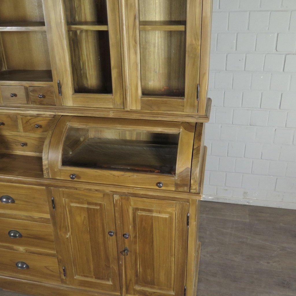 Buffetschrank Vitrine 2,00 m Teakholz