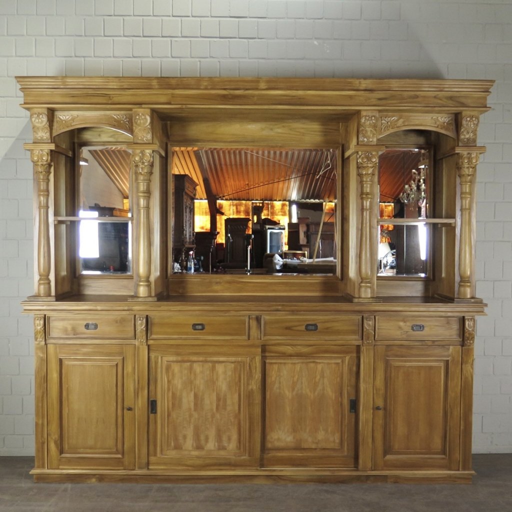Empire Bar Rückwandbuffet Teakholz 2,70 m
