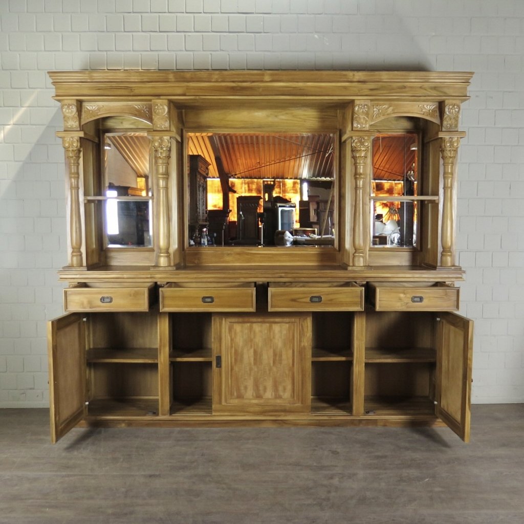 Empire Bar Rückwandbuffet Teakholz 2,70 m