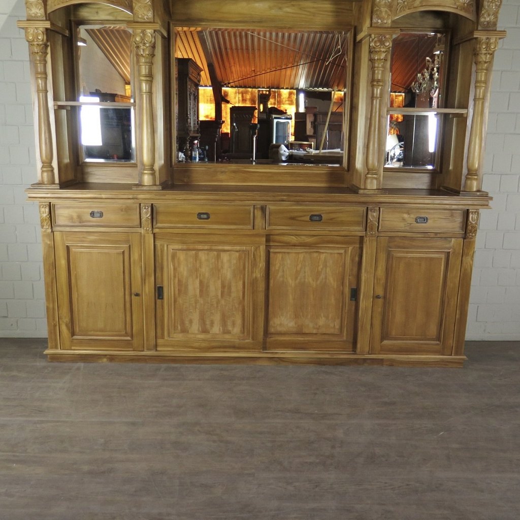 Empire Bar Rückwandbuffet Teakholz 2,70 m