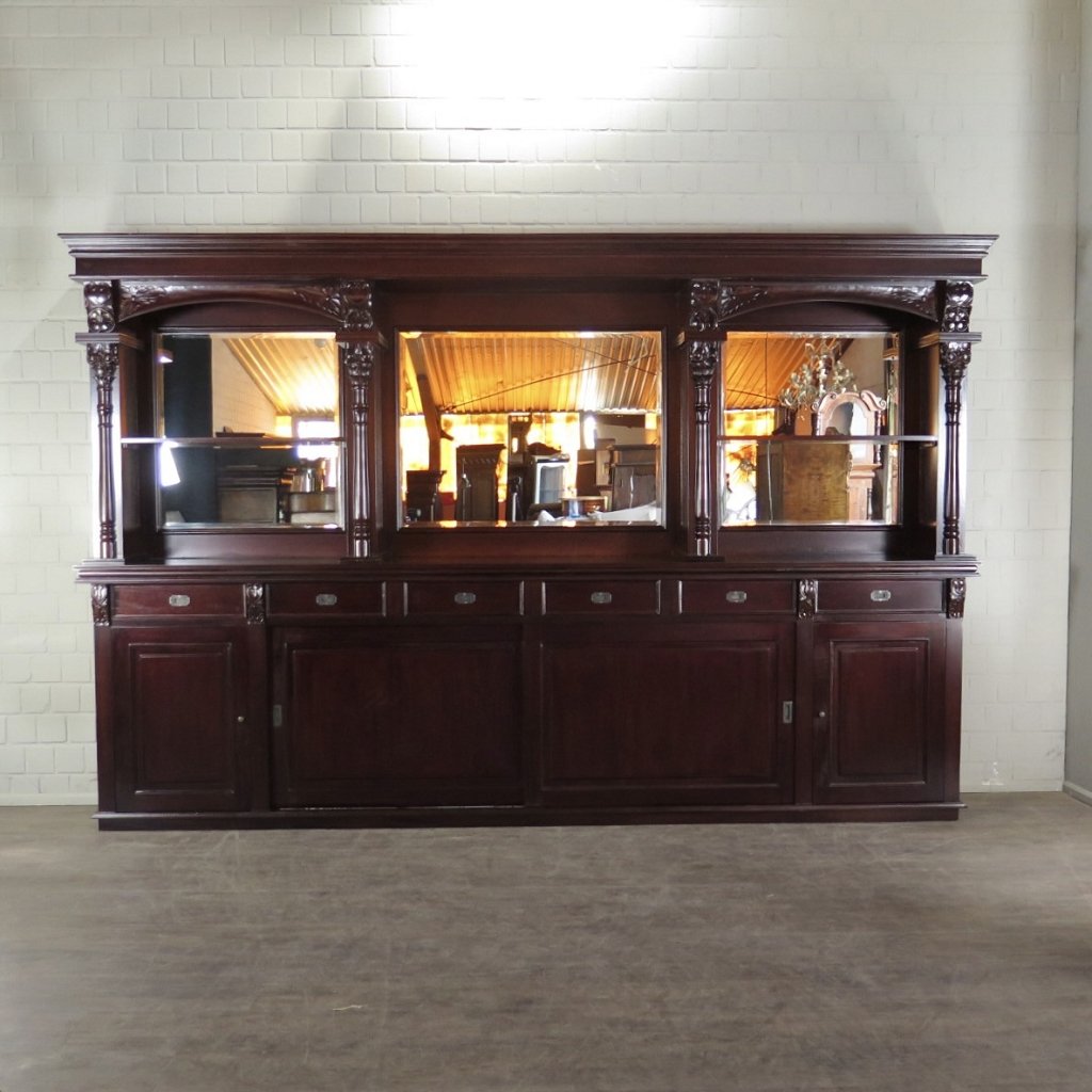 Empire Bar Rückwandbuffet Mahagoni 3,60 m