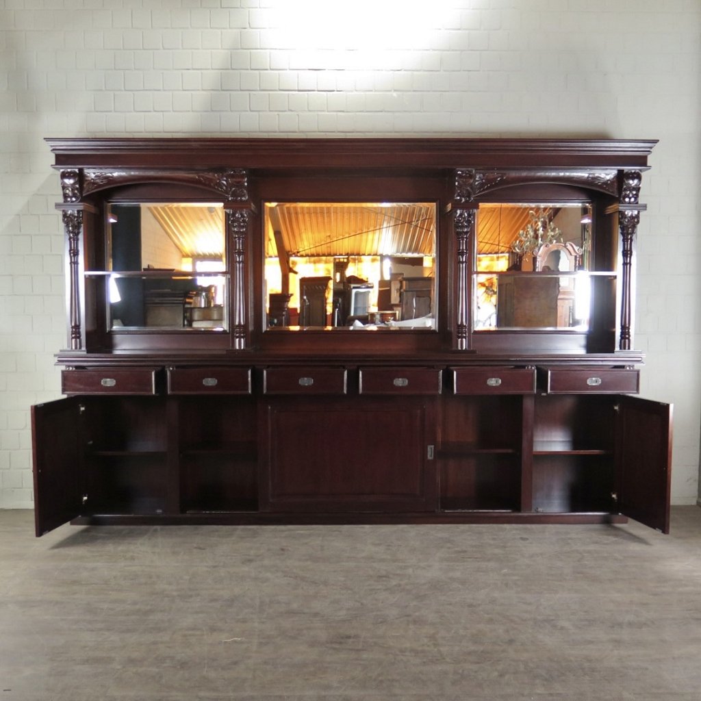 Empire Bar Rückwandbuffet Mahagoni 3,60 m