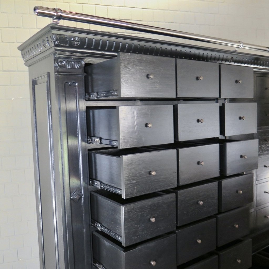 Apothekerschrank Ladenschrank Anna Massivholz 2,50 m