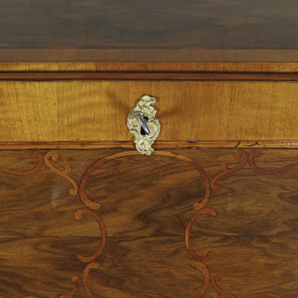 Schreibtisch Sekretär Barock 1800 Nussbaum