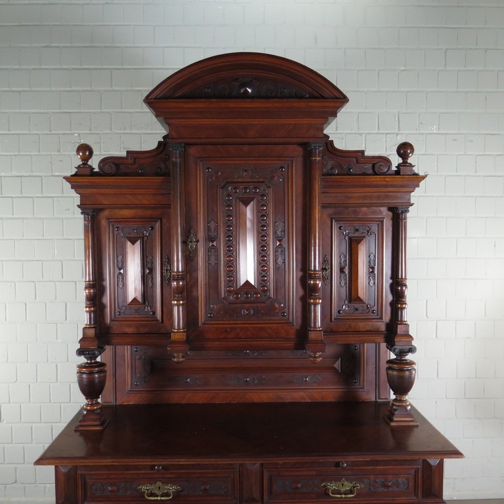 Buffetschrank Schrank Gründerzeit 1880 Nussbaum