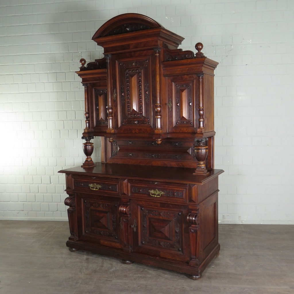 Buffetschrank Schrank Gründerzeit 1880 Nussbaum