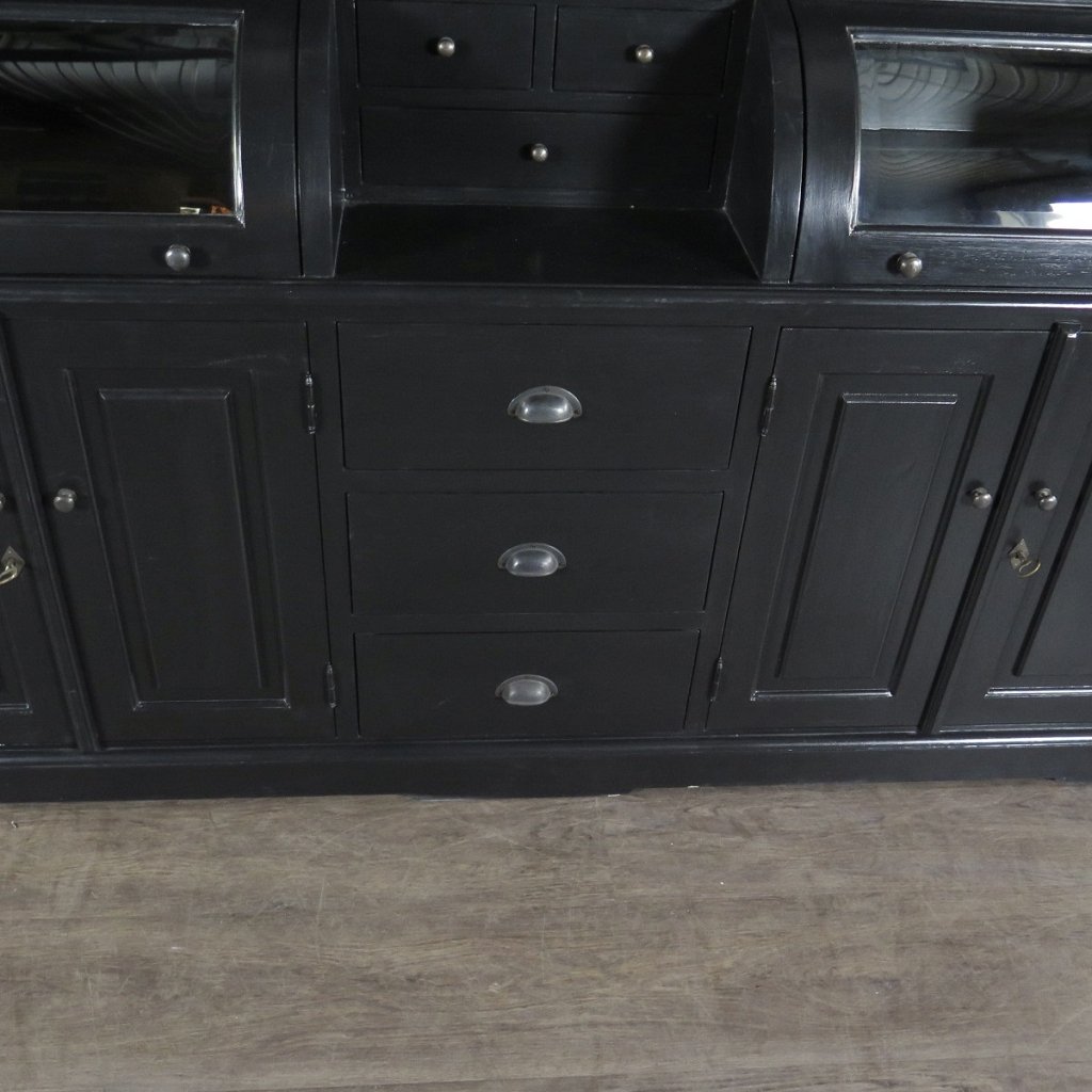 Buffetschrank Vitrine 2,00 m Teakholz