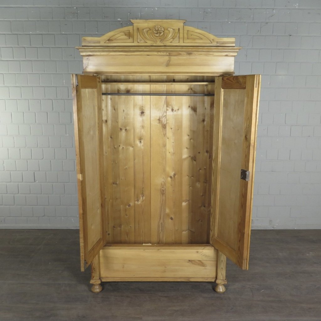 Schrank Kleiderschrank Jugendstil 1910 Kiefer