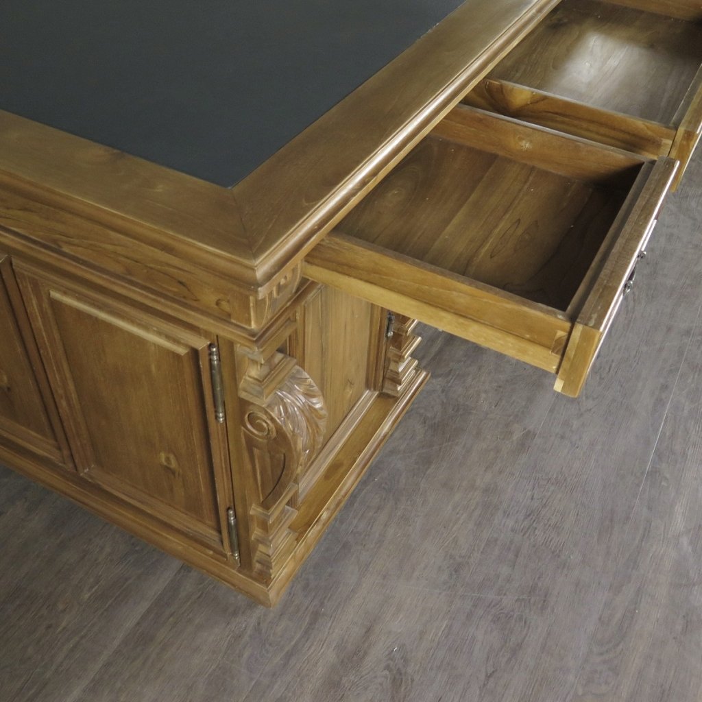Schreibtisch Teakholz 1,90 m