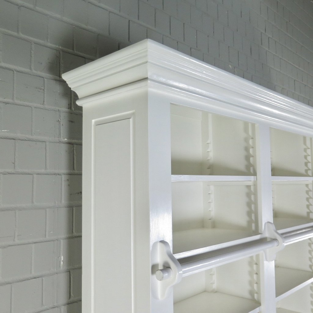 Bibliotheksschrank Wandregal 2,40 m Teakholz