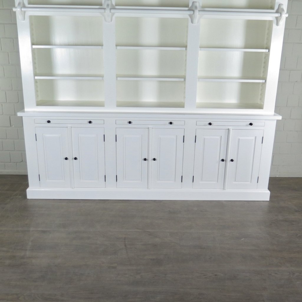 Bibliotheksschrank Wandregal 2,40 m Teakholz
