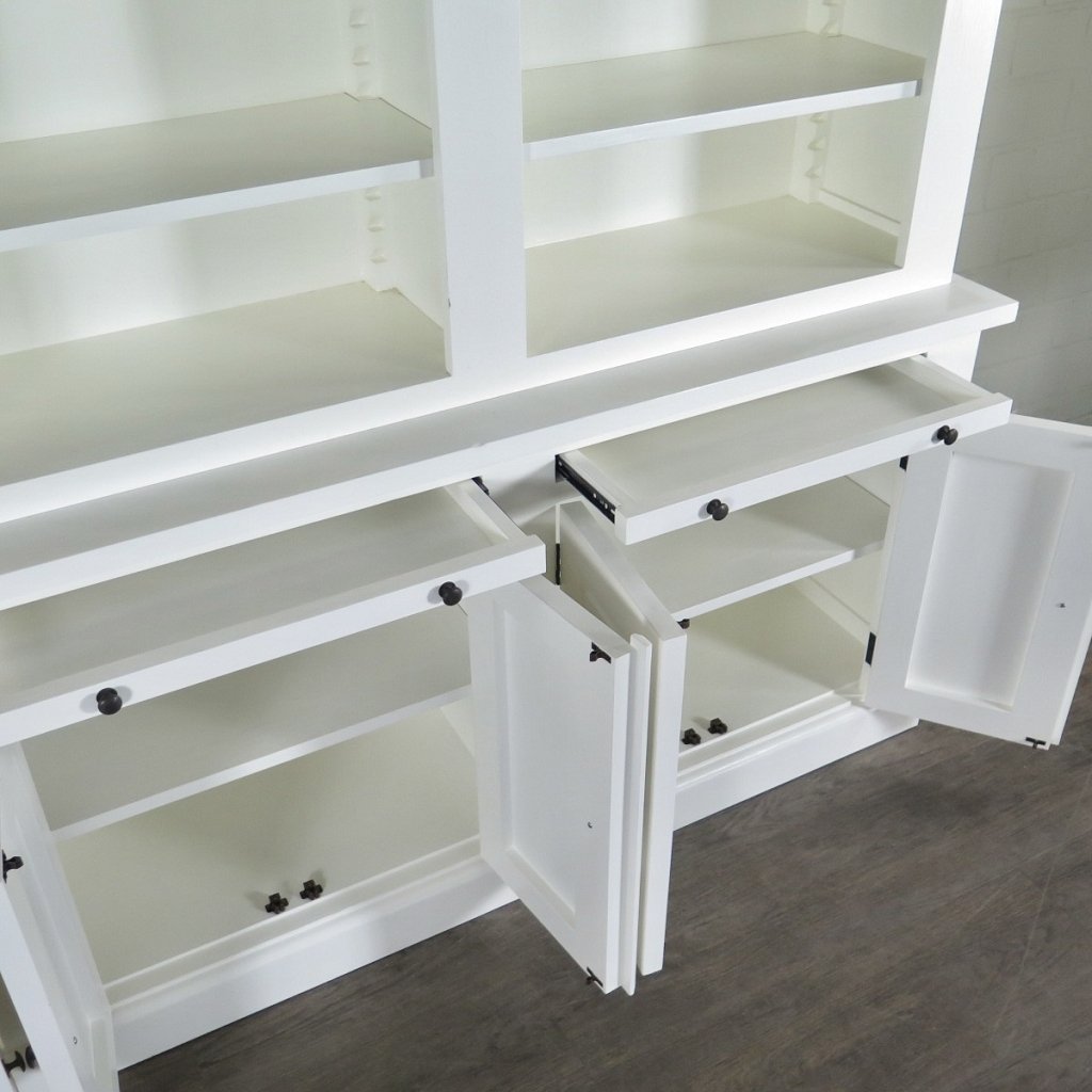 Bibliotheksschrank Wandregal 2,40 m Teakholz
