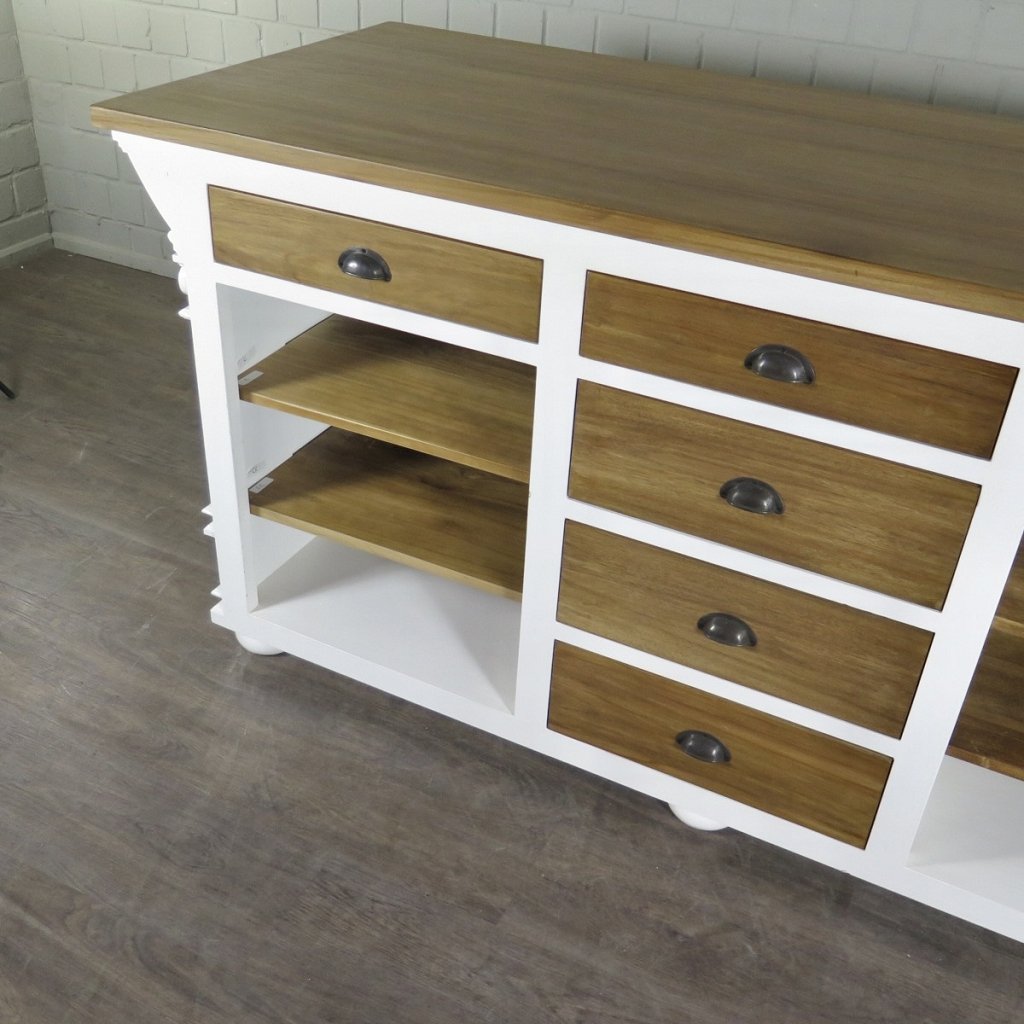 Theke Tresen Bella Elegance 2,00 m Teakholz