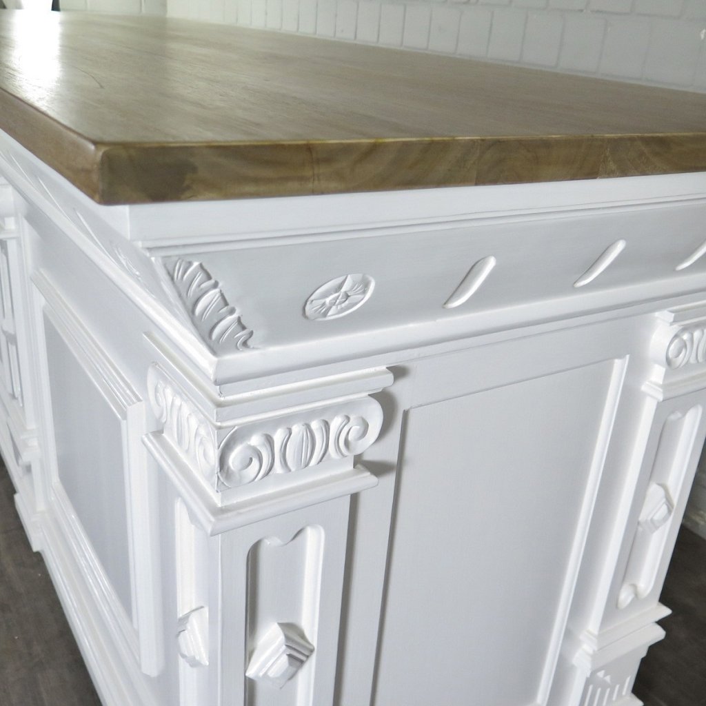 Theke Tresen Bella Elegance 2,00 m Teakholz