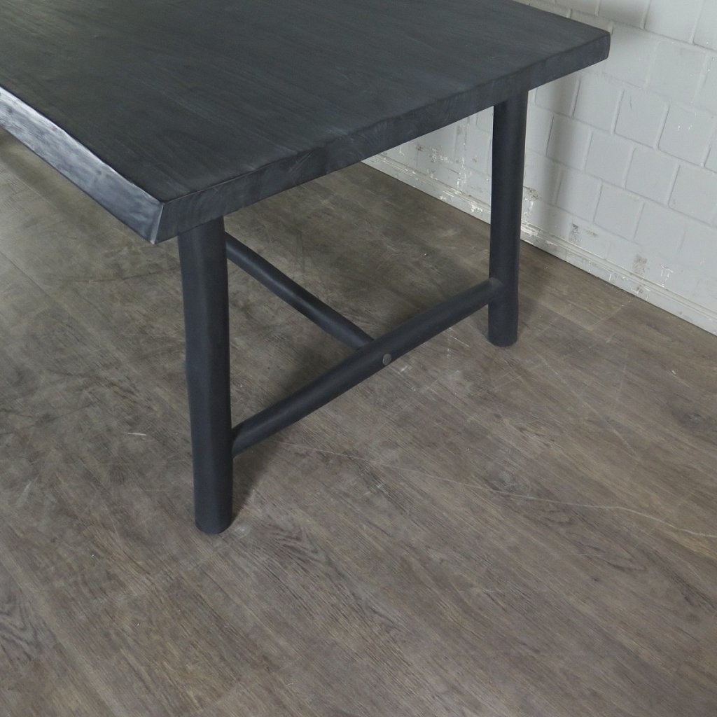 Esstisch Landhausstil Schwarz 2,40 m x 1,00 m