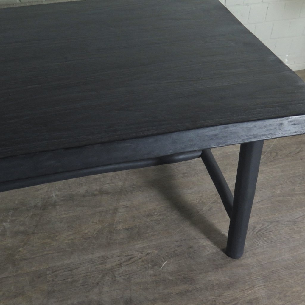 Esstisch Landhausstil Schwarz 2,40 m x 1,00 m