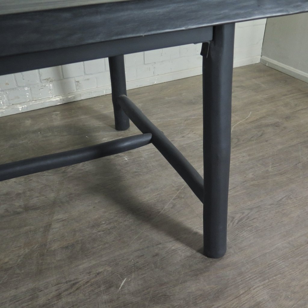 Esstisch Landhausstil Schwarz 2,40 m x 1,00 m
