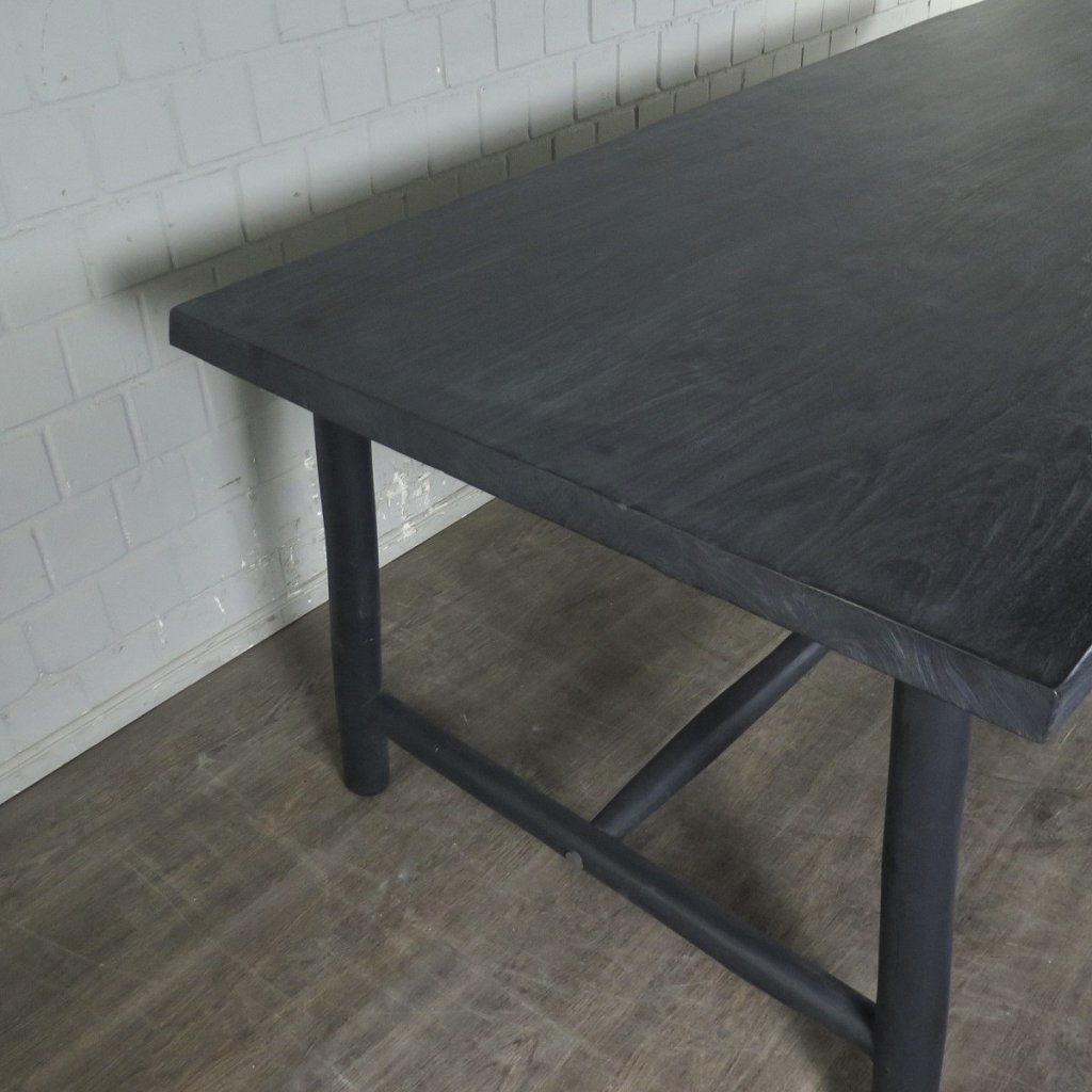 Esstisch Landhausstil Schwarz 2,40 m x 1,00 m