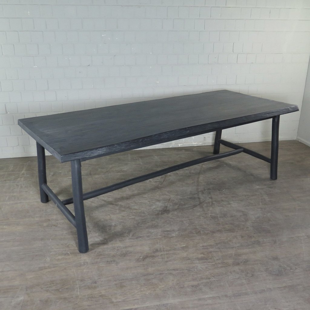 Esstisch Landhausstil Schwarz 2,40 m x 1,00 m