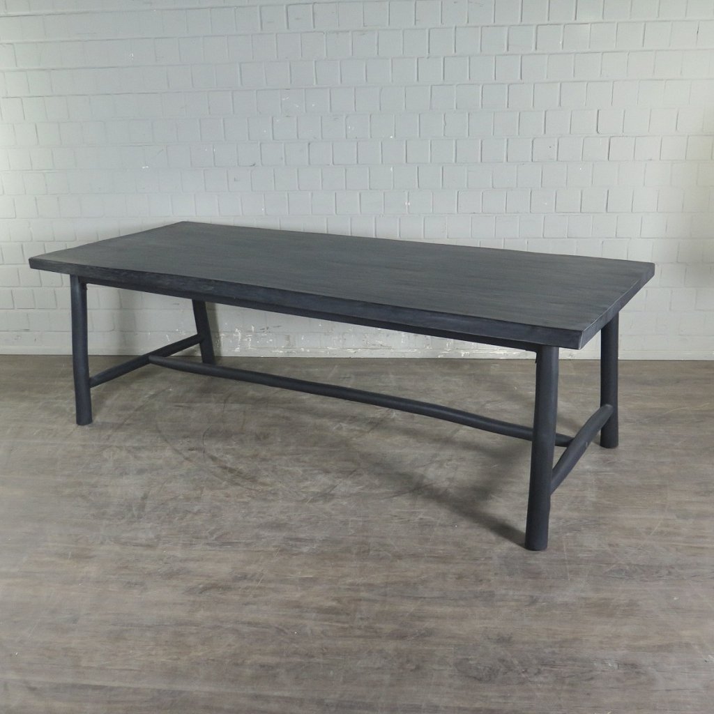 Esstisch Landhausstil Schwarz 2,40 m x 1,00 m