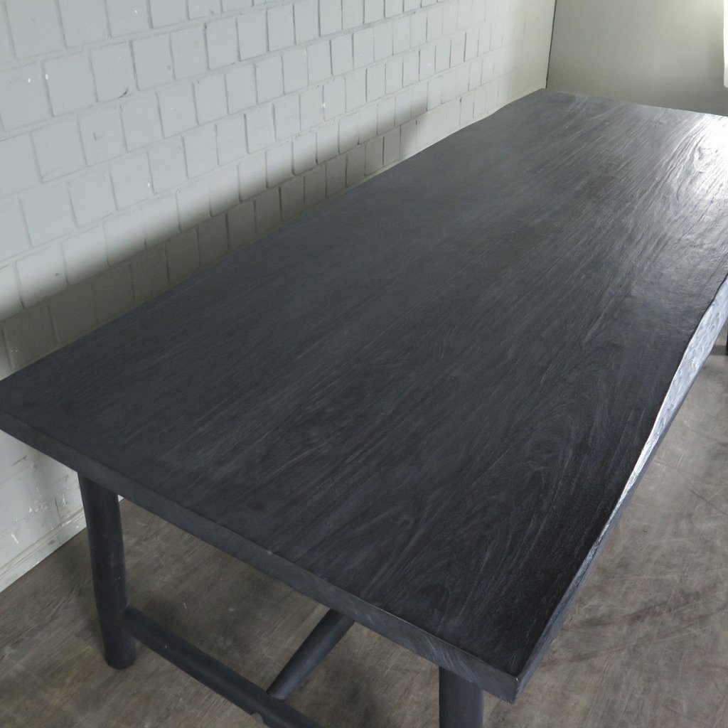 Esstisch Landhausstil Schwarz 2,40 m x 1,00 m