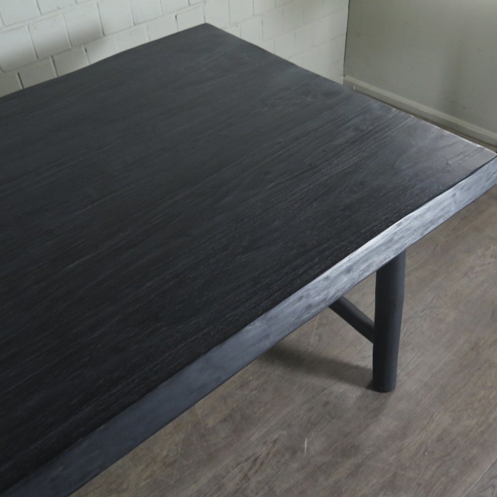 Esstisch Landhausstil Schwarz 2,40 m x 1,00 m