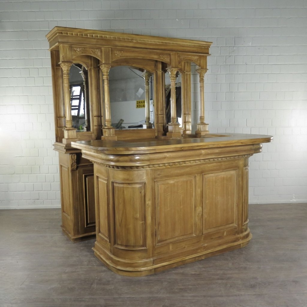 Englische Bar Theke Teakholz 2,00 m