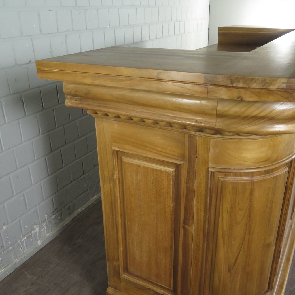Englische Bar Theke Teakholz 2,00 m