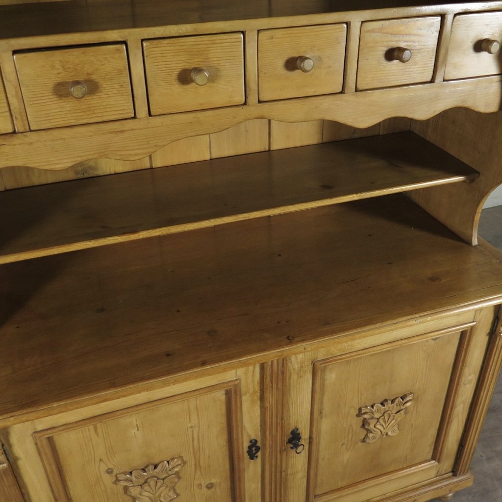Buffetschrank Tellerschrank Jugendstil 1910 Kiefer