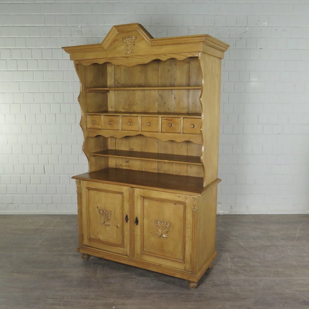 Buffetschrank Tellerschrank Jugendstil 1910 Kiefer